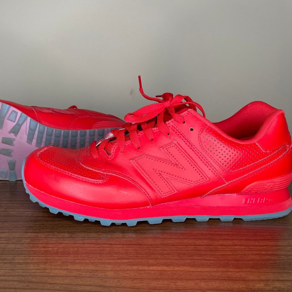 New Balance 574 Red Perforated